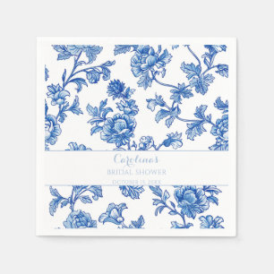 Servilleta De Papel Baño de novia azul y blanco de chinoiserie
