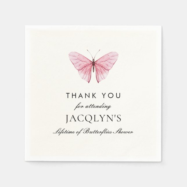 Servilleta De Papel Baño de por vida de mariposas de Jacqlyn agradecim (Anverso)