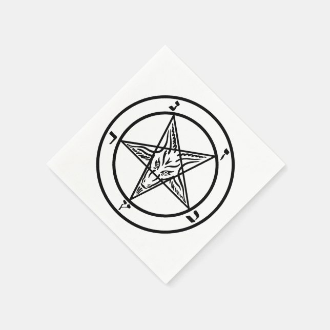 Servilleta De Papel Baphomet (Borde)
