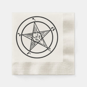 Servilleta De Papel Baphomet Pentagram Satanic Cocktail Napkin