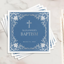 Baptism Classic Elegant Relieve metalizado platead