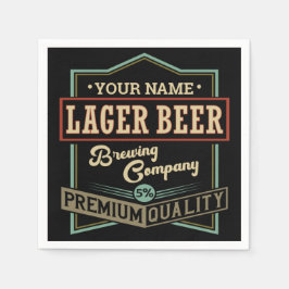 Servilleta De Papel Bar de etiquetas personalizadas Lager Beer Brewing