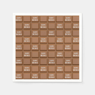 Servilleta De Papel Bar de golosinas de chocolate por cumpleaños