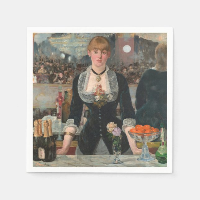 Servilleta De Papel Bar en el Folies-Bergère Edouard Manet (Anverso)