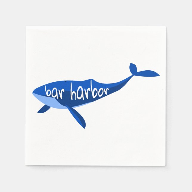 Servilleta De Papel Bar Harbour Maine Whale (Anverso)
