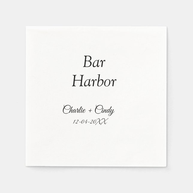 Servilleta De Papel Bar Harbour soltería boda de novias (Anverso)