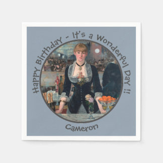 Servilleta De Papel Bar Manet en la colección de Fiestas Folies-Bergèr