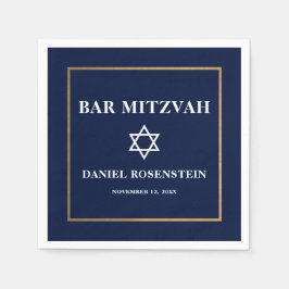 Servilleta De Papel Bar Mitzvah Blue and Gold