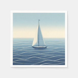 Servilleta De Papel Barco de vela en alta mar