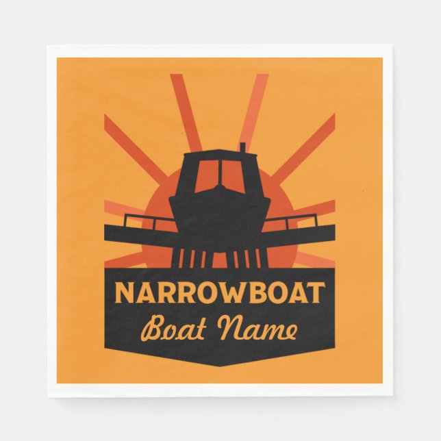 Servilleta De Papel Barcos estrechos Y Regalos De Canalera (Anverso)