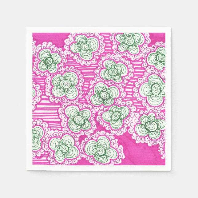 Servilleta De Papel Barnacles y brotes de pincel (Anverso)