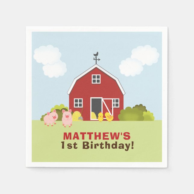Servilleta De Papel Barnyard (Anverso)