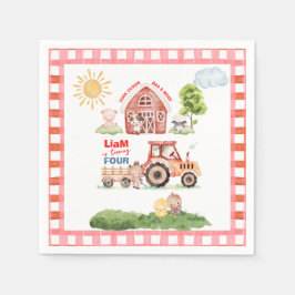 Servilleta De Papel Barnyard Fun Any Age Birthday
