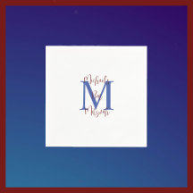 Barra blanca azul de la marina Mitzvah Nombre Mono