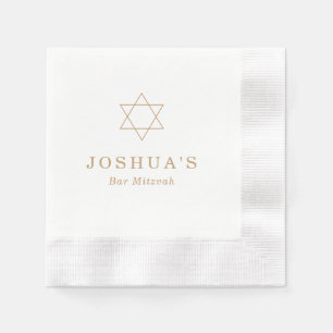 Servilleta De Papel Barra de oro Mitzvah