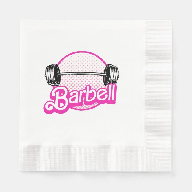 Servilleta De Papel Barra de pesas - rosa (Anverso)