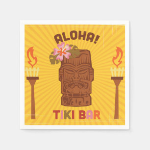 Servilleta De Papel Barra retra de Tiki de la hawaiana del estilo