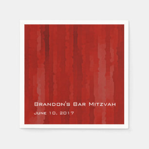Servilleta De Papel Barras Mitzvah Red Techno