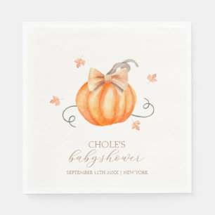 Servilleta De Papel Barrido de calabaza dulce caída Baby Shower