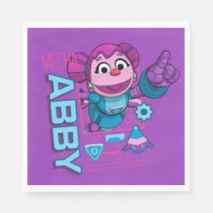 Servilleta De Papel Barrio Sésamo   Edificios Mecha Abby Cadabby