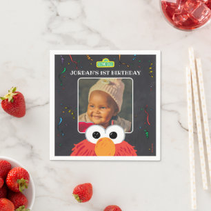 Servilleta De Papel Barrio Sésamo Elmo Birthday Chalkboard