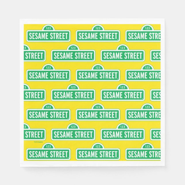 Servilleta De Papel Barrio Sésamo | Logotipo verde (Anverso)
