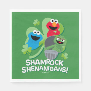 Servilleta De Papel Barrio Sésamo   ¡Shamrock Shenanigans!