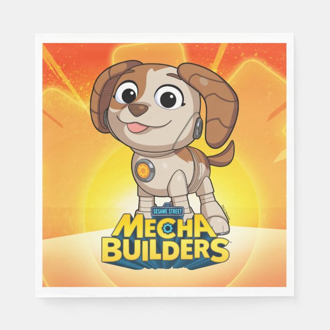 Servilleta De Papel Barrio Sésamo | Tango de los edificios Mecha (Anverso)