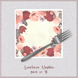 Servilleta De Papel Barro dulce arte folclórico mariposa floral