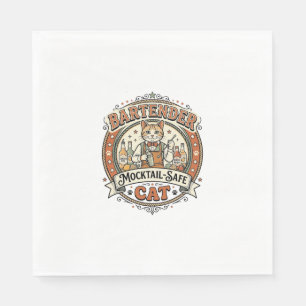 Servilleta De Papel Bartender Mocktail-Safe Cat Bartender Mocktail-Saf