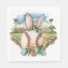 Servilleta De Papel Baseball Easter  themed 