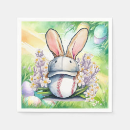 Servilleta De Papel Baseball Easter  themed 