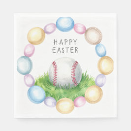 Servilleta De Papel Baseball Easter  themed 