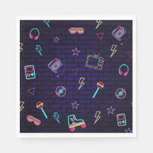 Bash de cumpleaños de neones retro pop