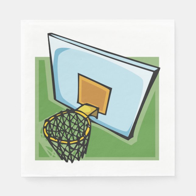 Servilleta De Papel Basketball Hoop Sports Backboard Y Red (Anverso)