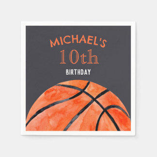 Servilleta De Papel Basketball Sports Boy 10th Birthday Party