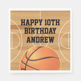 Servilleta De Papel Basketball Sports Happy Birthday Napkins