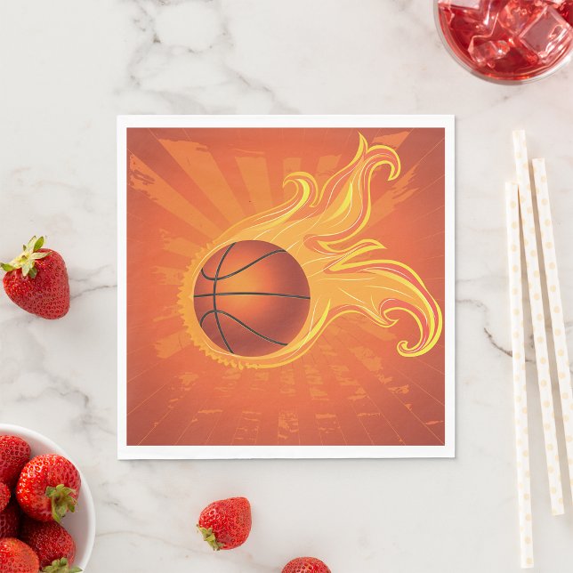 Servilleta De Papel Básquetbol con toallas de fuego (Subido por el creador)