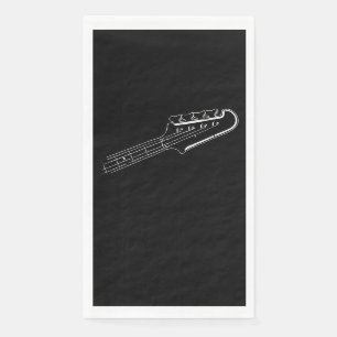 Servilleta De Papel Bass Player Bass Guitar Musical Design
