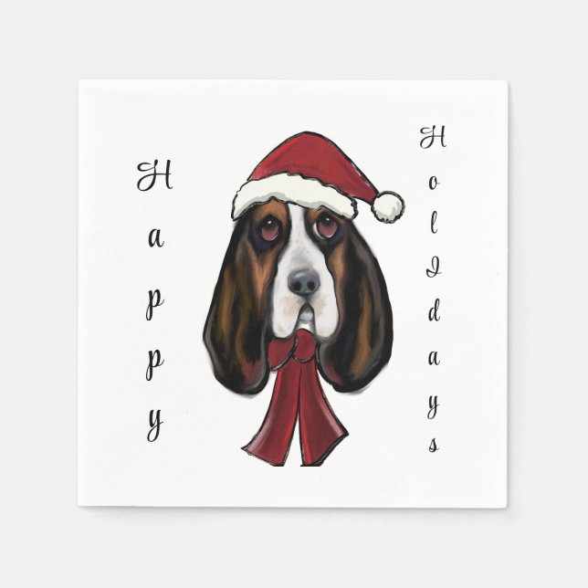 Servilleta De Papel Basset Hound     (Anverso)