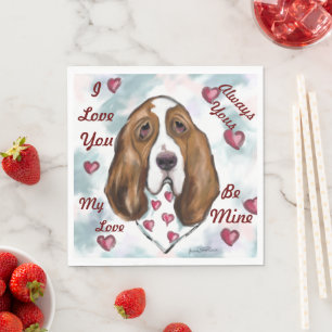 SERVILLETA DE PAPEL BASSET HOUND