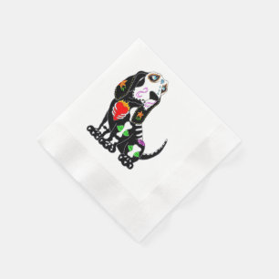 Servilleta De Papel Basset Hound Calavera Azucarada
