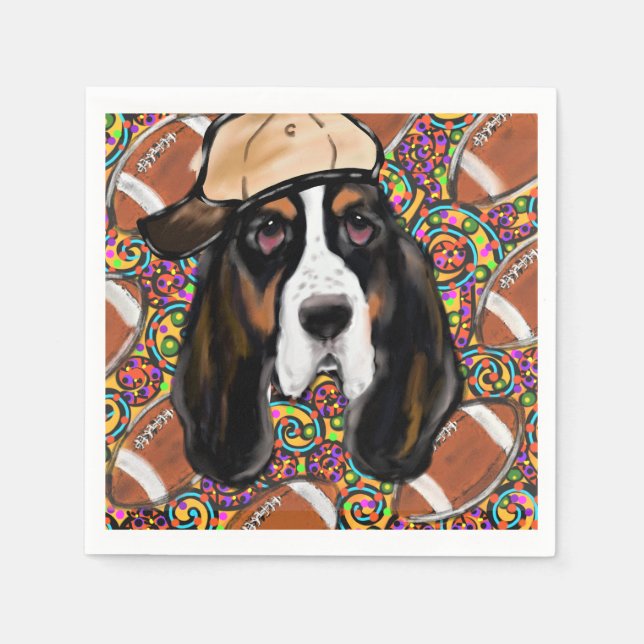Servilleta De Papel Bassett Hound (Anverso)