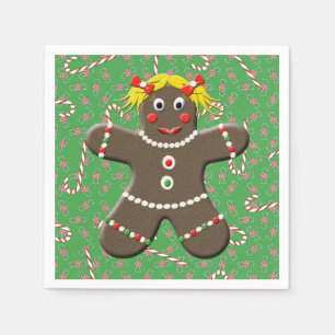 Servilleta De Papel Bastones de caramelo lindos del navidad de la