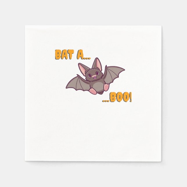 Servilleta De Papel Bat A Boo Cute Bat (Anverso)