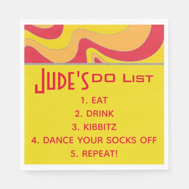 Servilleta De Papel Bat Bar Mitzvah Silvery Waves Napkins (Anverso)