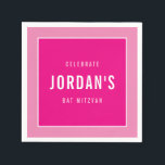 Servilleta De Papel BAT MITZVAH bonito moderno de bloques en negrita r<br><div class="desc">por kat massard >> WWW.SIMPLYSWEETPAPERIE.COM <<</div>