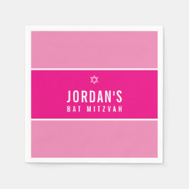 Servilleta De Papel BAT MITZVAH bonito moderno estrella rosa simple