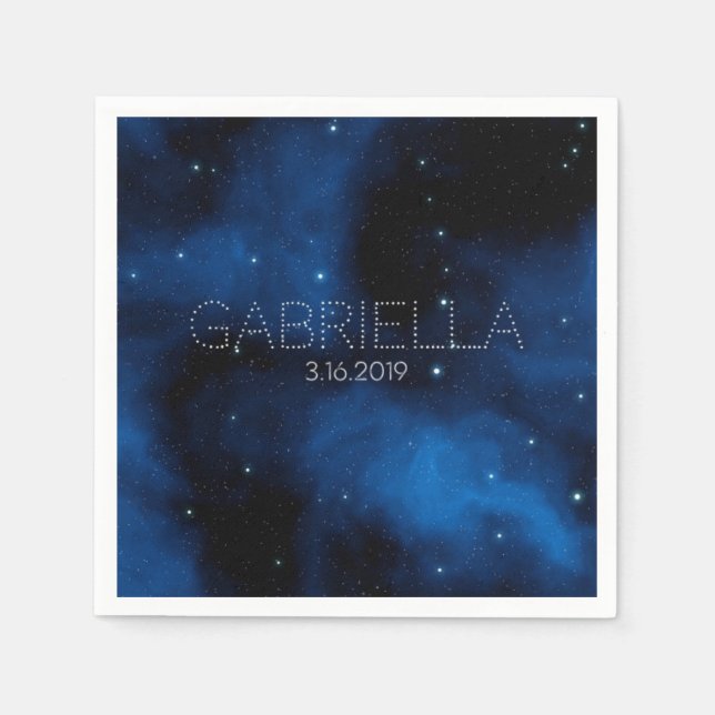 Servilleta De Papel Bat Mitzvah Cocktail Napkin (Anverso)
