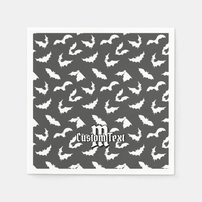 Servilleta De Papel Bat Silhouettes Patrón Napkins (Anverso)